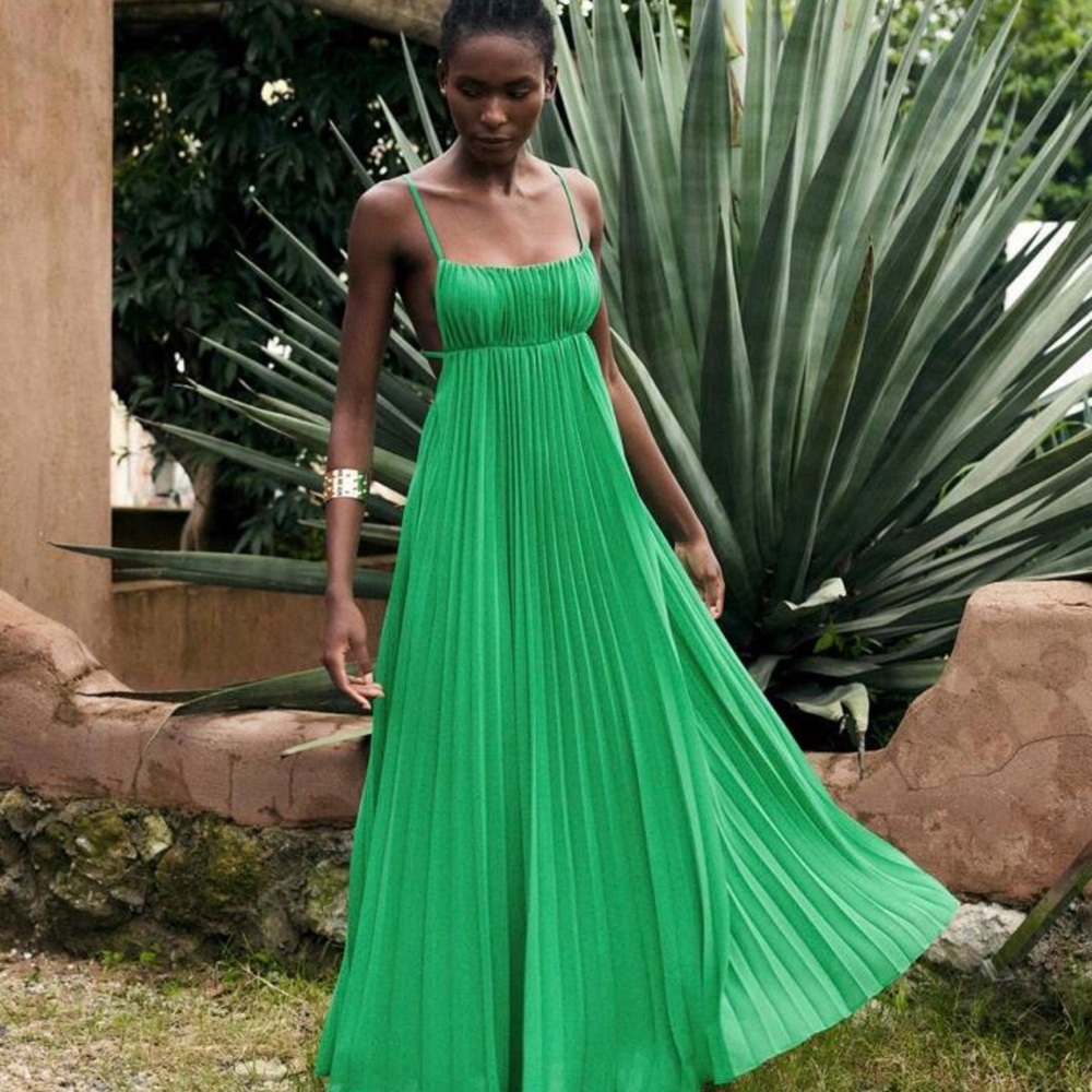 Green Maxi Dress- M